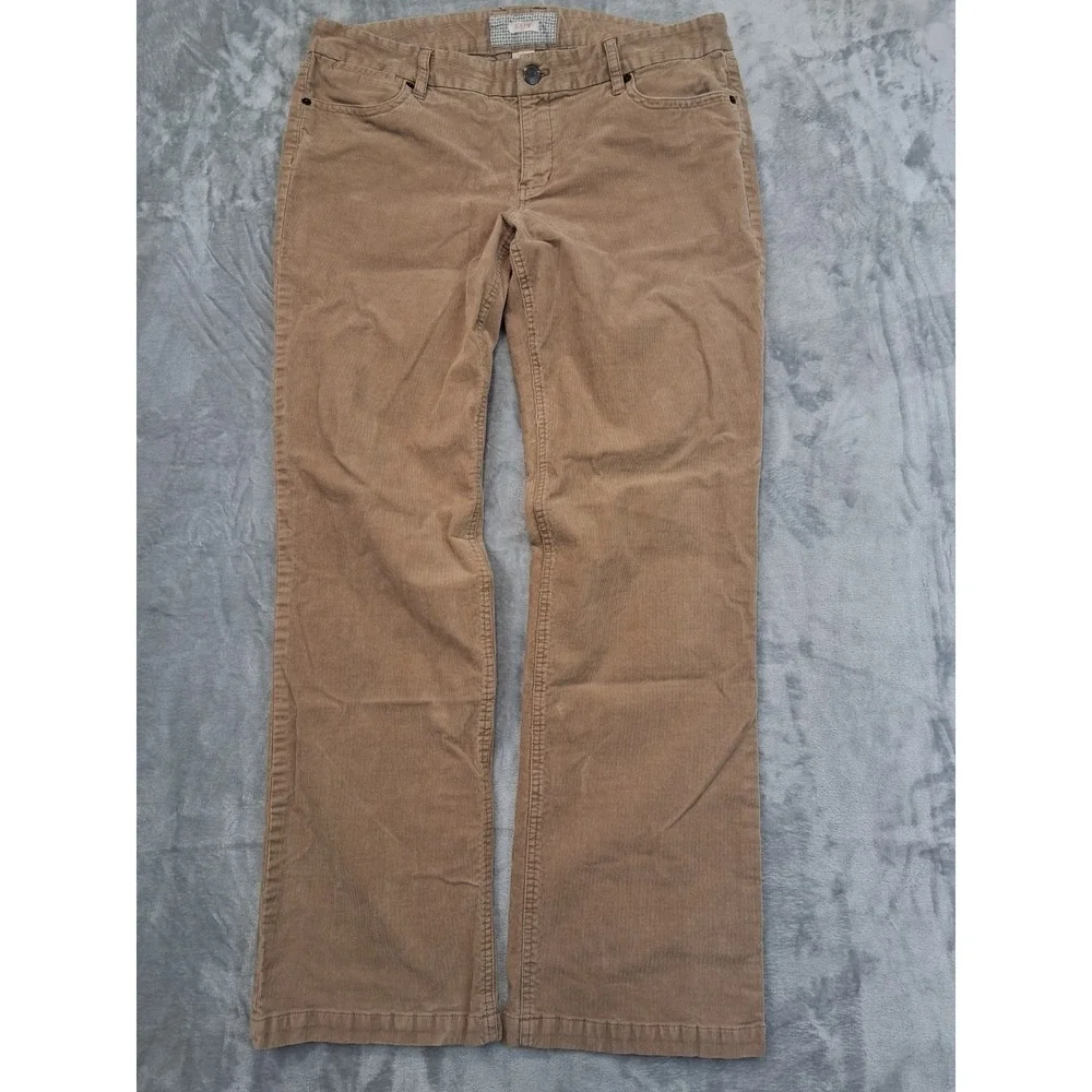 J Crew Womens‎ 33R 35x 31.5 Corduroy Tan Brown Casual Office Bootcut Pants